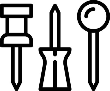 Bir vida kümesinin vektör illüstrasyonu