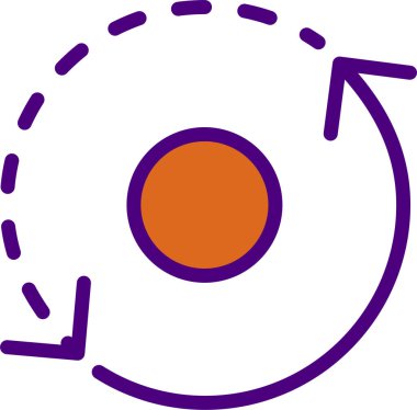 Gezegenin yörüngesinin vektör çizimi