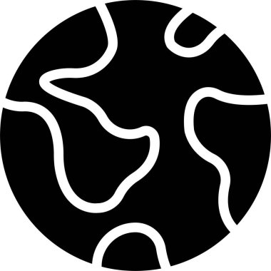 Globe web simgesi, basit vektör illüstrasyonu