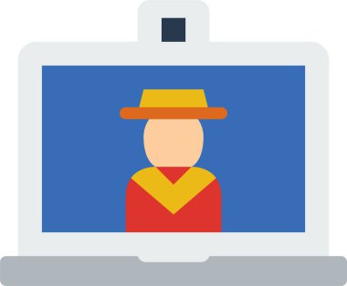 Video simgesi, basit vektör illüstrasyonu 