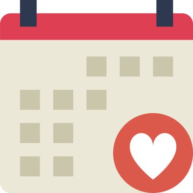 Takvimin basit vektör simgesi tasarımı