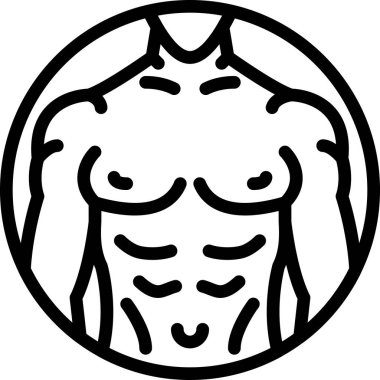 Fitness simgesi, renk vektörü illüstrasyonu  