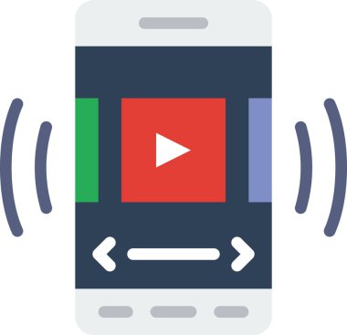 Video simgesi, basit vektör illüstrasyonu 