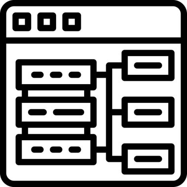 Ağ simgesi, basit vektör illüstrasyonu 