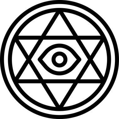 Okült İşaretleme simgesi, renk vektörü illüstrasyonu  