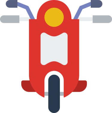 Scooter simgesi, vektör illüstrasyonu