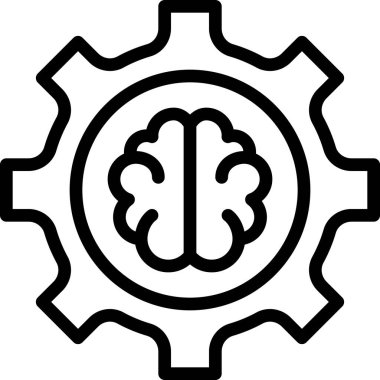 Bilim ve teknoloji çizgi vektör simgesi.