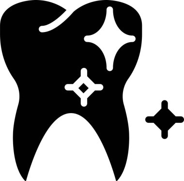 Sağlıklı molar vektör çizimi beyaz arkaplanda izole edildi