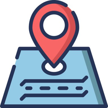 navigasyon işaretleyici satır vektör simgesi 