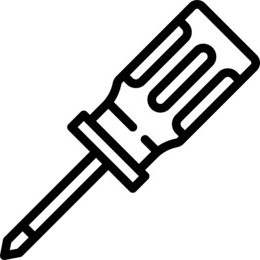 Tornavida simgesi, vektör illüstrasyonu