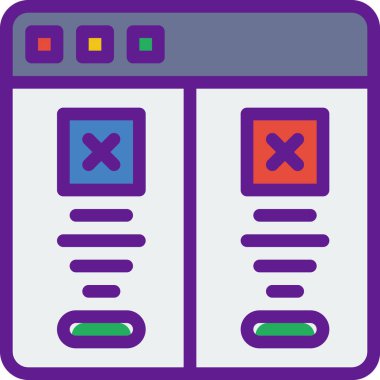 Farklı renk düğmelerinin vektör illüstrasyonu