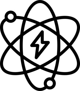 elektron simgesi, vektör illüstrasyonu