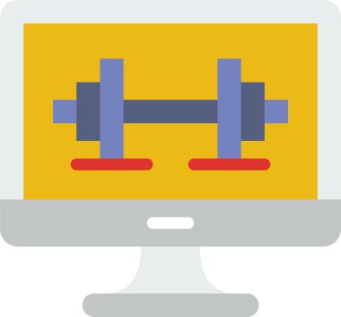 Spor Salonu Reklam simgesi, vektör illüstrasyonu