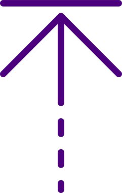 yukarı doğru ok, basit vektör çizimi