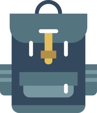 Okul Sırt Çantası simgesinin vektör çizimi 