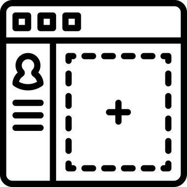 Yeni simge ekle, basit vektör illüstrasyonu 