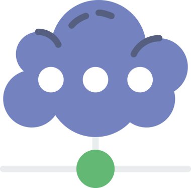 Bulut ağının basit vektör simgesi tasarımı