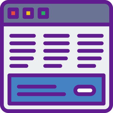 Web makalesi, basit vektör tasarımı illüstrasyonu