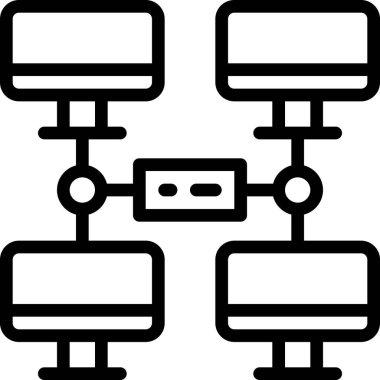 Bilim ve teknoloji çizgi vektör simgesi.
