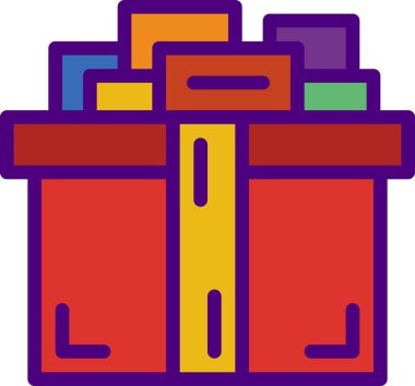 hediye simgesi, vektör çizimi