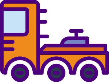 Beyaz arkaplanda kamyon simgesi çizimi