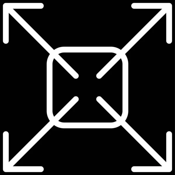 Objekt Symbol Erweitern Vektor Illustration — Stockvektor