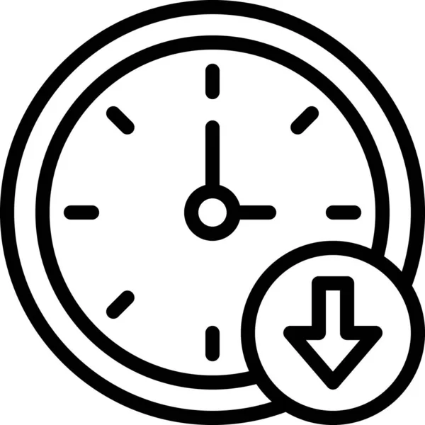 Reloj Diseño Icono Vector Simple Concepto Tiempo — Archivo Imágenes Vectoriales