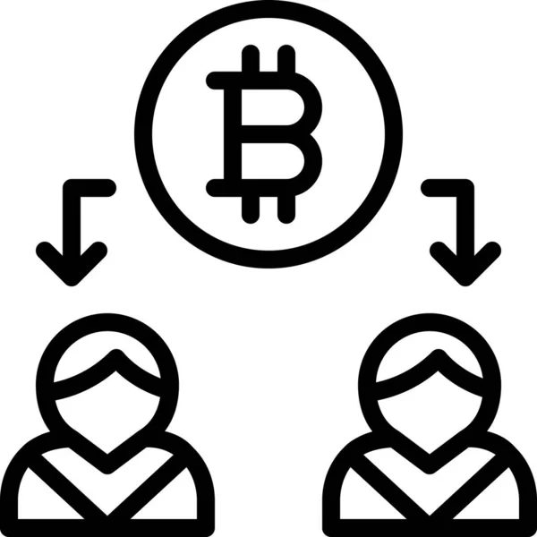 Bitcoin Venta Icono Vector Ilustración — Vector de stock