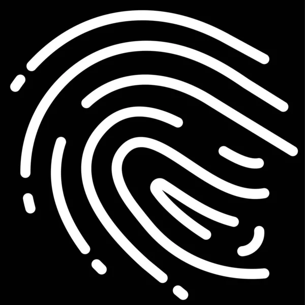 Fingerprint Icon Simple Vector Illustration — Stock Vector
