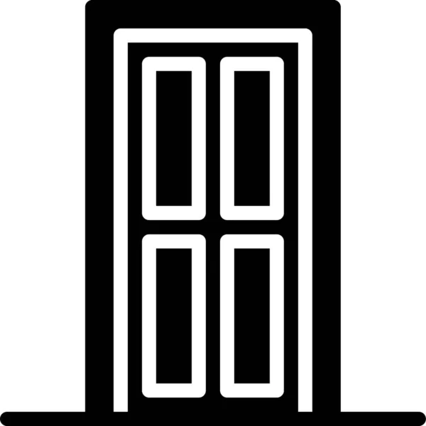 Значок Двери Простая Векторная Иллюстрация — стоковый вектор