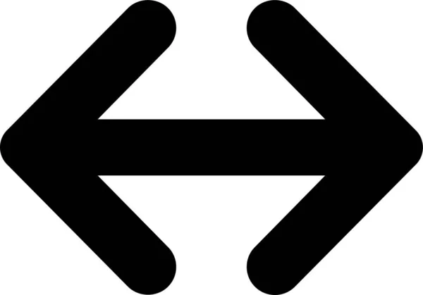Horizontaler Pfeil Web Symbol Einfache Illustration — Stockvektor