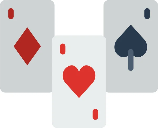 Spielkarten Mit Herz — Stockvektor