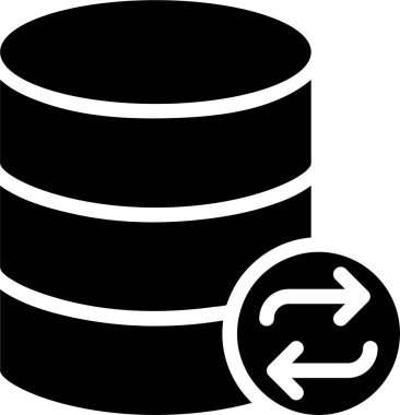 veritabanı simgesi beyaz arkaplanda izole edildi