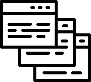 Kodlama. Web simgesi basit illüstrasyon 