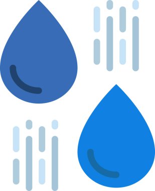 Yağmur damlası simgesi, vektör illüstrasyonu