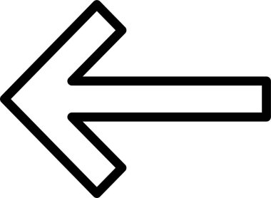 sol yön basit vektör simgesi