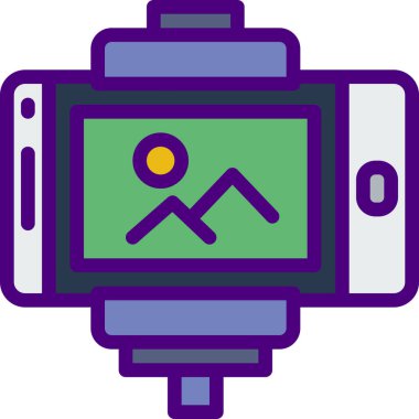 Kamera. Web simgesi basit illüstrasyon