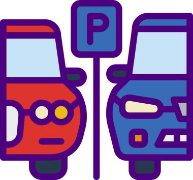 Park hizmetleri satır vektörü simgesi.