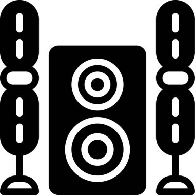 hoparlörler simge vektör illüstrasyon arka planı