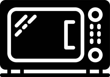 Beyaz arkaplanda mikrodalga vektör çizimi