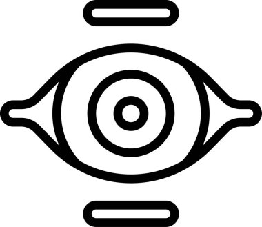 Göz simgesi, vektör illüstrasyonu