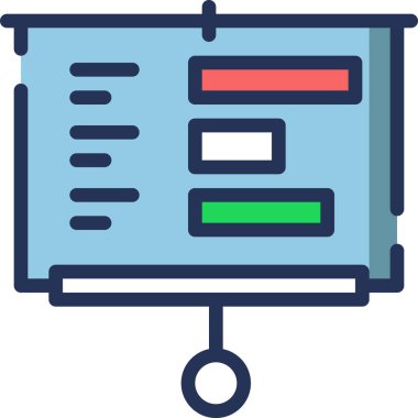 analitik web simgesi, vektör illüstrasyonu 