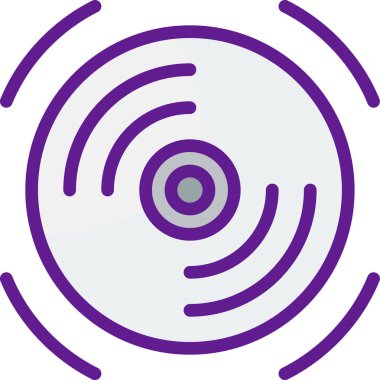 Beyaz arkaplan üzerindeki bir CD kaydının vektör çizimi