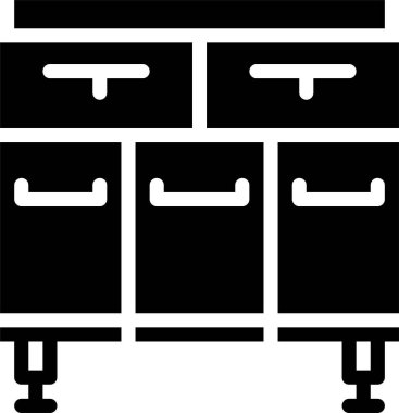 Mobilya. Web simgesi basit illüstrasyon