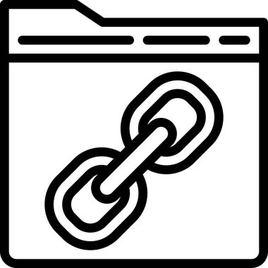  Bağlantı simgesi, basit vektör illüstrasyonu  