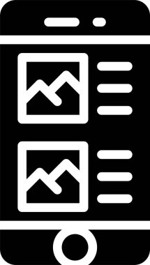 beyaz arkaplanda mobil uygulama vektör çizimi 