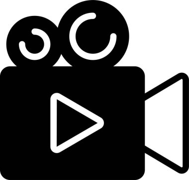 video kamera vektör simgesi beyaz arkaplanda izole edildi