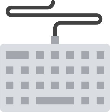 Beyaz arkaplanda anahtar düz vektör simgesi 