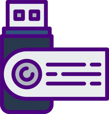 Mor ve menekşe simgesinin vektör çizimi