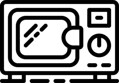 Beyaz arkaplanda mikrodalga vektör çizimi